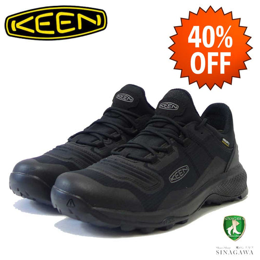 【SALE 40%OFF】 KEEN キーン テンポ フレックス ウォータープルーフ 1025294（メンズ）カラー：Triple Black アウトドアスニーカー ウォーキングシューズ 防水ハイキングシューズ「靴」