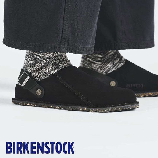 ビルケンシュトックBIRKENSTOCKLutryPremiumSuede（ルトリー）幅狭（ナローフィット）1025356（ベロアレザー／ブラック）サボクロッグ快適サンダル「靴」