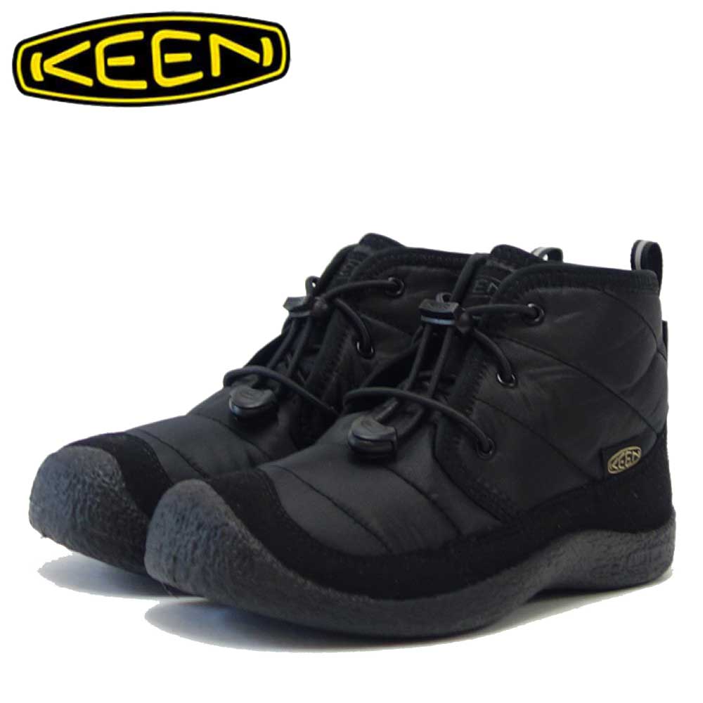 キーン KEEN  ハウザー ツー チャッカ ウォータープルーフ 1025513 ブラック/ブラック（キッズ）1025516 ショートブーツ 防水ウインターブーツ 「靴」