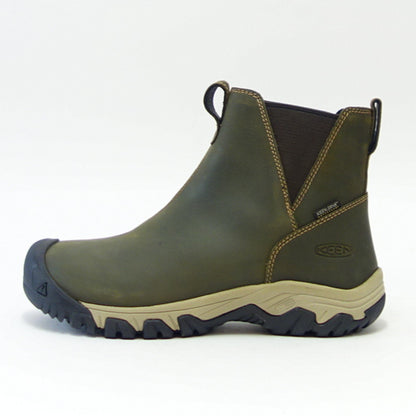 KEEN キーン グレタ チェルシー ウォータープルーフ 1025527 ：Olive/Timberwolf（ウィメンズ）天然皮革 アンクルブーツ 防水ブーツ アウトドア 「靴」