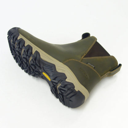 KEEN キーン グレタ チェルシー ウォータープルーフ 1025527 ：Olive/Timberwolf（ウィメンズ）天然皮革 アンクルブーツ 防水ブーツ アウトドア 「靴」