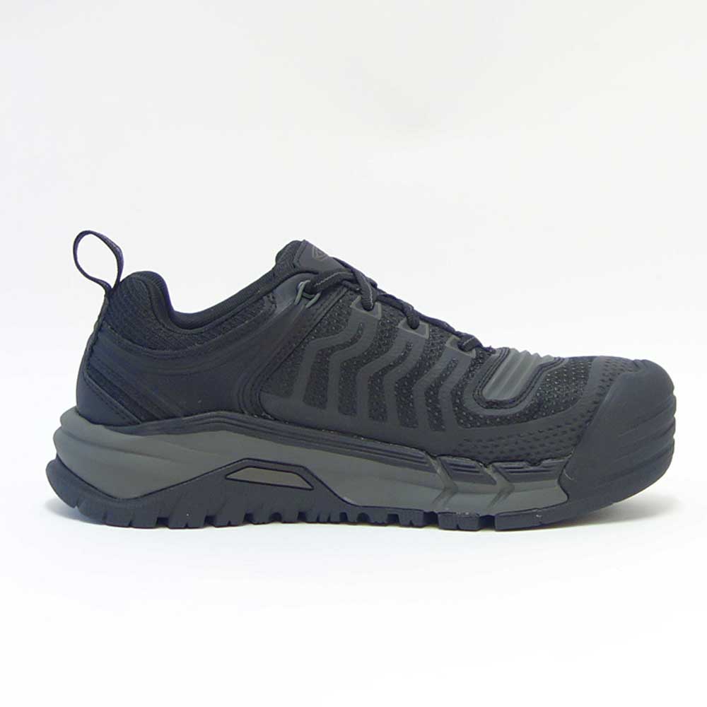 KEEN キーン カンザスシティ（カーボンファイバートゥ）  ワークシューズ 1025577（メンズ）カラー：Black / Gun Metal アウトドア ウォーキングシューズ ハイキングシューズ「靴」