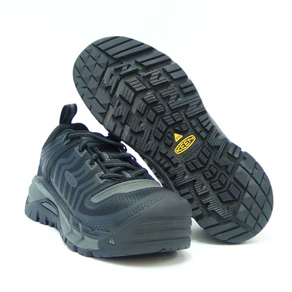 KEEN キーン カンザスシティ（カーボンファイバートゥ）  ワークシューズ 1025577（メンズ）カラー：Black / Gun Metal アウトドア ウォーキングシューズ ハイキングシューズ「靴」