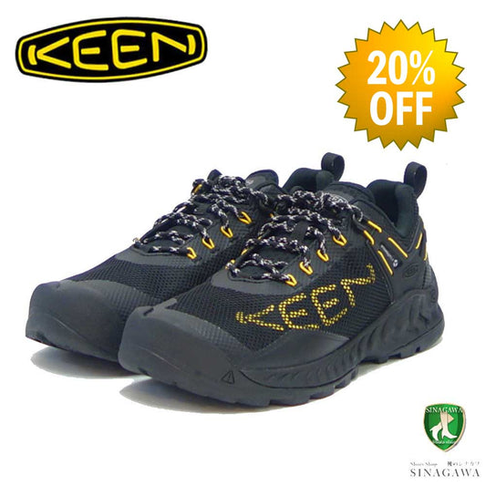 【SALE 20%OFF】 KEEN キーン NXIS EVO WP 1025910  ネクシス エヴォ ウォータープルーフ カラー：Black/Keen Yellow ライトハイキングシューズ ウォーキング トレッキング トラベル（メンズ）「靴」