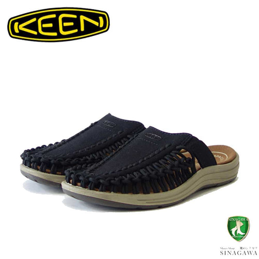 KEEN キーン UNEEK 2 SLIDE（ユニーク ツー スライド）  1026023（レディース） カラー：Black / Plaza Taupe スリッポン サンダル クロッグ サボ オープンエアー  キャンプ オフィス スポーツ レジャー「靴」