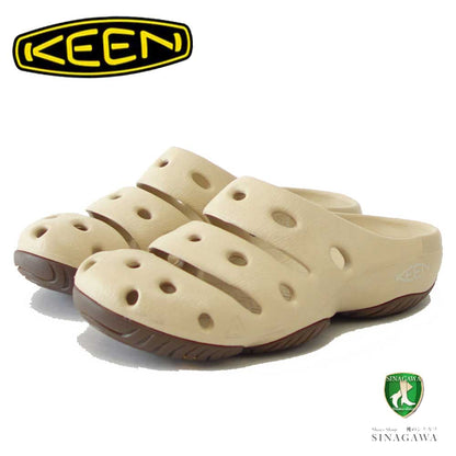 KEEN キーン Yogui 1026247（レディース クロッグ） ヨギ カラー：Safari / Silver Birch  サボ ウォーターサンダル アフタースポーツシューズ オフィスシューズ ガーデニングシューズ キャンプシューズ  「靴」