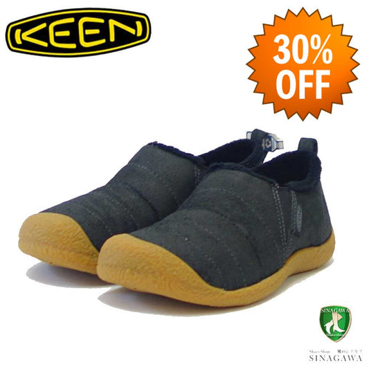 【SALE 30%OFF】 キーン KEEN  ハウザー ハーベスト 1026407 ブラック（レディース）風合いの良いスエードレザー スニーカー スリッポンシューズ 展開サイズ 23.5cm 24cm 24.5cm 25cm「靴」