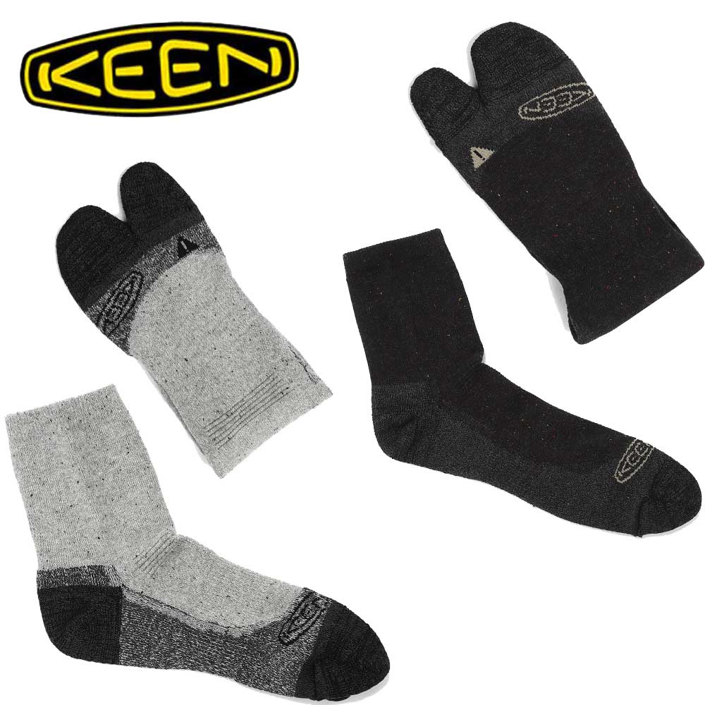 KEEN キーン タビグリップ ソックス クウォーター （ユニセックス） カラー：Grey Mix(1026560) ・ Black Mix(1026561)  日本製 靴下 アウトドア ウォーキング ハイキング