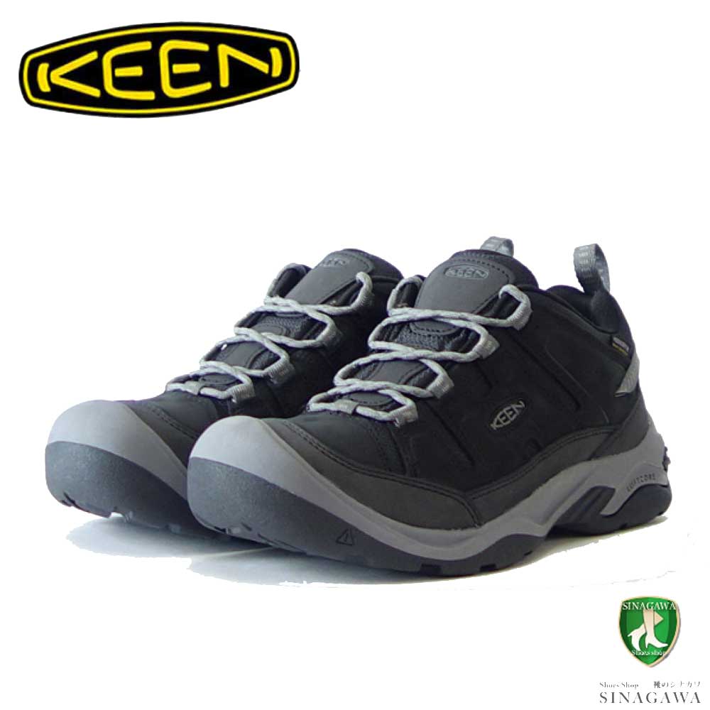 KEEN キーン CIRCADIA WP サーカディア ウォータープルーフ   1026775（メンズ）カラー：Black / Steel Grey アウトドア 防水 スニーカー ウォーキング トレッキング「靴」