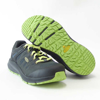 KEEN キーン ヴィスタ エナジー（カーボンファイバートゥ）  ワークシューズ 1026886（メンズ）カラー：Magnet/Green Glow 工事現場 アウトドア ウォーキングシューズ ハイキングシューズ「靴」