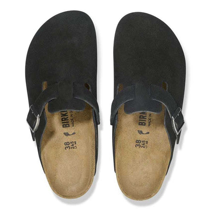ビルケンシュトックBIRKENSTOCKBoston（ボストン）メンズ幅広（レギュラーフィット）1027142（スエードレザー／ブラック）サボクロッグドイツ製快適サンダル「靴」