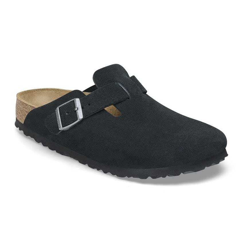 ビルケンシュトック BIRKENSTOCK Boston（ボストン）メンズ 幅広（レギュラーフィット） 1027142（スエードレザー／ブラック） サボ クロッグ ドイツ製快適サンダル 「靴」