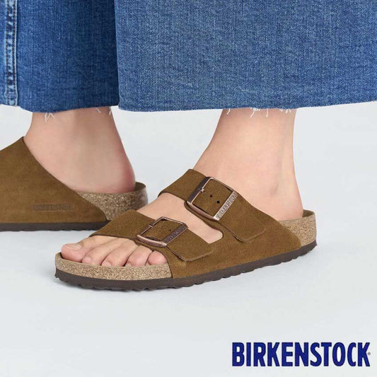 BIRKENSTOCKビルケンシュトックARIZONA（アリゾナ）スエードレザーミンク1027162（ナローフィット幅狭）レディースサンダル「靴」