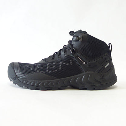 KEEN キーン NXIS EVO WP 1027191  ネクシス エヴォ ミッド ウォータープルーフ カラー：ブラック ライトハイキングシューズ ウォーキング トレッキング トラベル（メンズ）「靴」