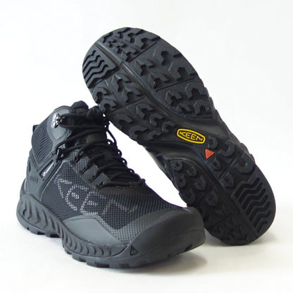 KEEN キーン NXIS EVO WP 1027191  ネクシス エヴォ ミッド ウォータープルーフ カラー：ブラック ライトハイキングシューズ ウォーキング トレッキング トラベル（メンズ）「靴」