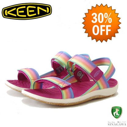 【SALE 30%OFF】 キーン KEEN  エル バックストラップ 1027308 Rainbow/Festival Fuchsia（キッズ） 1027332 スポーツ オープントゥサンダル ビーチ サンダル 「靴」