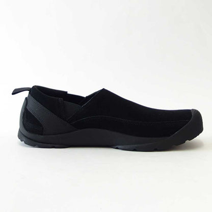 KEEN キーン JASPER SLIP-ON ジャスパー スリップオン スニーカー  1027881（メンズ）カラー：Black/Black アウトドアスニーカー ウォーキングシューズ  天然皮革　本革 スエード「靴」