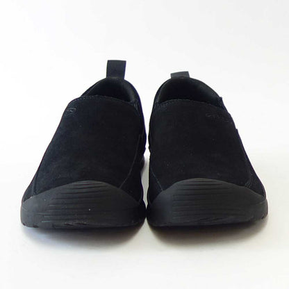 KEEN キーン JASPER SLIP-ON ジャスパー スリップオン スニーカー  1027881（メンズ）カラー：Black/Black アウトドアスニーカー ウォーキングシューズ  天然皮革　本革 スエード「靴」
