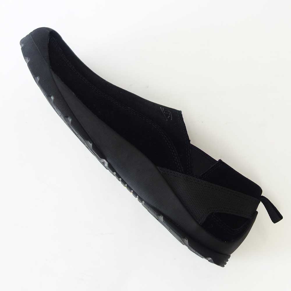 KEEN キーン JASPER SLIP-ON ジャスパー スリップオン スニーカー  1027881（メンズ）カラー：Black/Black アウトドアスニーカー ウォーキングシューズ  天然皮革　本革 スエード「靴」