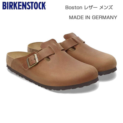 ビルケンシュトックBIRKENSTOCKBoston（ボストン）メンズ幅広（レギュラーフィット）1028179（オイルドレザー／コニャック）サボクロッグドイツ製快適サンダル「靴」
