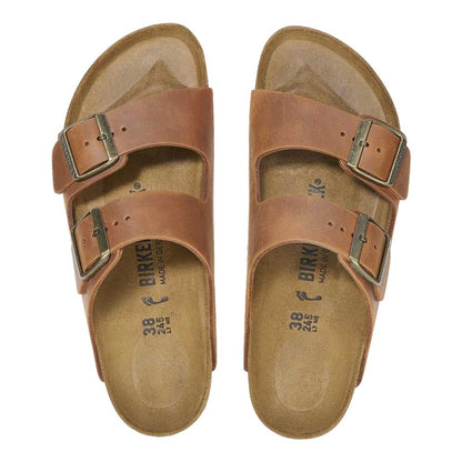 BIRKENSTOCKビルケンシュトックARIZONA（アリゾナ）コニャック1028272（レギュラーフィット幅広）天然皮革メンズサンダルビルコフロー「靴」