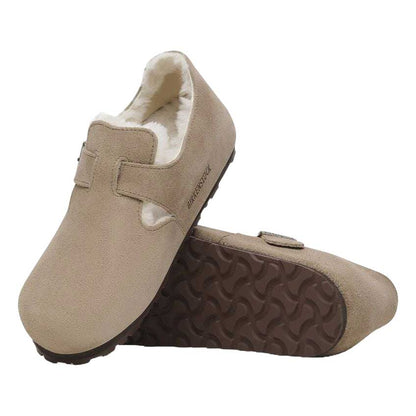 ビルケンシュトックBIRKENSTOCKLONDONShearling（ロンドンシアリング）1028470レディース（スエードレザー／トープ）ナロー幅スリッポンコンフォートシューズ「靴」