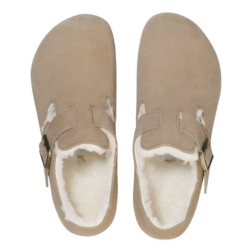ビルケンシュトックBIRKENSTOCKLONDONShearling（ロンドンシアリング）1028470レディース（スエードレザー／トープ）ナロー幅スリッポンコンフォートシューズ「靴」
