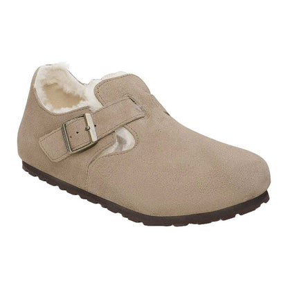 ビルケンシュトック BIRKENSTOCK LONDON Shearling（ロンドン シアリング）  1028470 レディース（スエードレザー／トープ） ナロー幅 スリッポン コンフォート シューズ「靴」