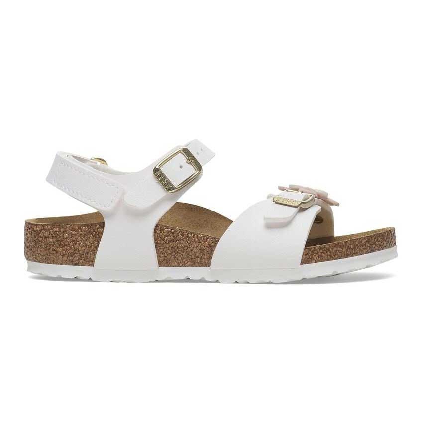 ビルケンシュトックBIRKENSTOCKリオプレインフラワーズASキッズサンダル1029561ホワイトビルコフローサンダルコンフォートジュニア