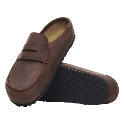 ビルケンシュトックBIRKENSTOCKNaplesWrapped（ネープルズラップ）幅広（レギュラーフィット）1029617（オイルドレザー／ハバナ）メンズサボクロッグ快適サンダル「靴」