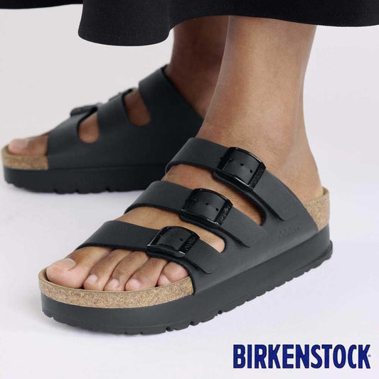 papilliobyBIRKENSTOCKビルケンシュトックFloridaIIIFlexPlatform（フロリダ）ブラック1029737（ナロー幅狭）厚底ドイツ生まれの快適サンダル「靴」