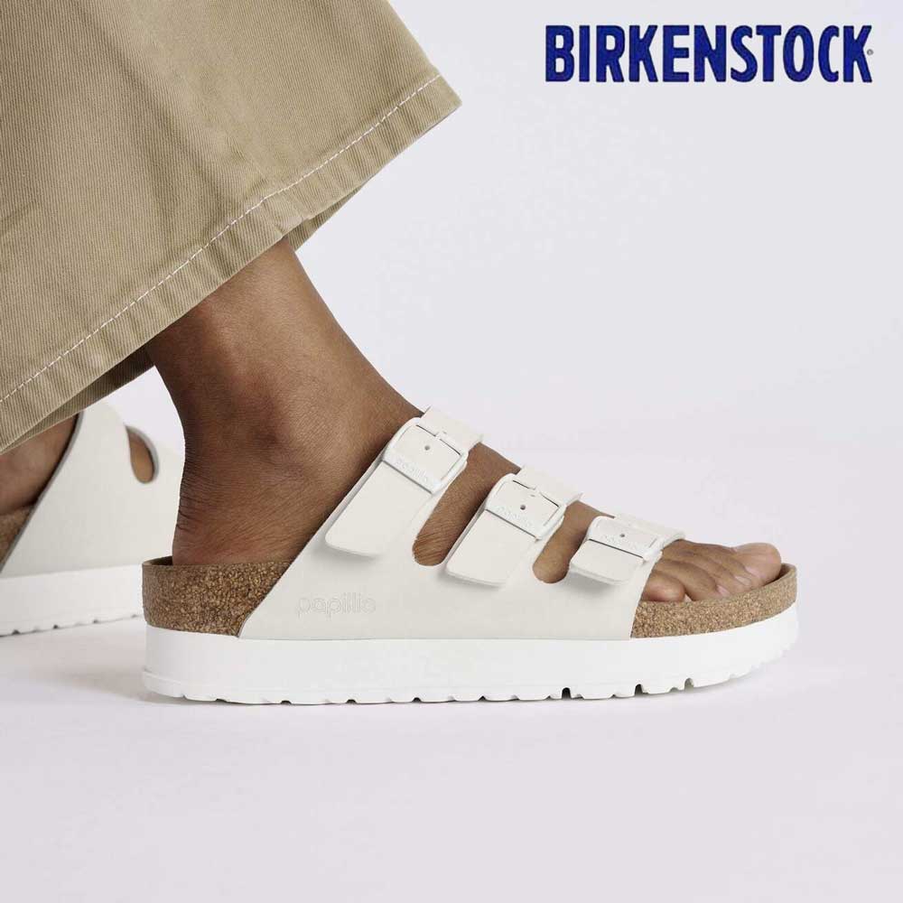 papilliobyBIRKENSTOCKビルケンシュトックFloridaIIIFlexPlatform（フロリダ）エッグシェル1029751（ナロー幅狭）厚底ドイツ生まれの快適サンダル「靴」