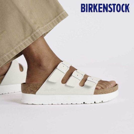 papilliobyBIRKENSTOCKビルケンシュトックFloridaIIIFlexPlatform（フロリダ）エッグシェル1029751（ナロー幅狭）厚底ドイツ生まれの快適サンダル「靴」