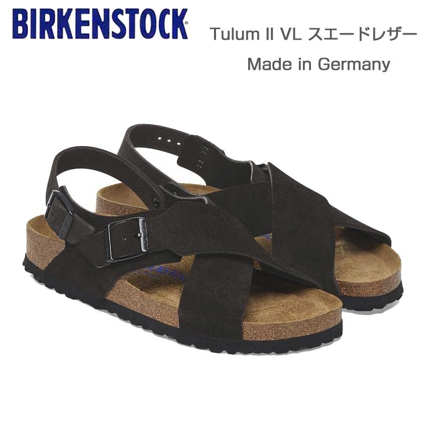 BIRKENSTOCKビルケンシュトックTulumIIVL/NB（トゥルム）スエードレザーブラック1029779（ナローフィット幅狭ソフトフットベッド）レディースサンダル「靴」