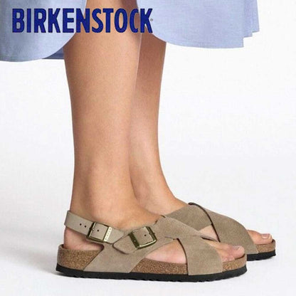 BIRKENSTOCKビルケンシュトックTulumIIVL/NB（トゥルム）スエードレザートープ1029834（ナローフィット幅狭ソフトフットベッド）レディースサンダル「靴」