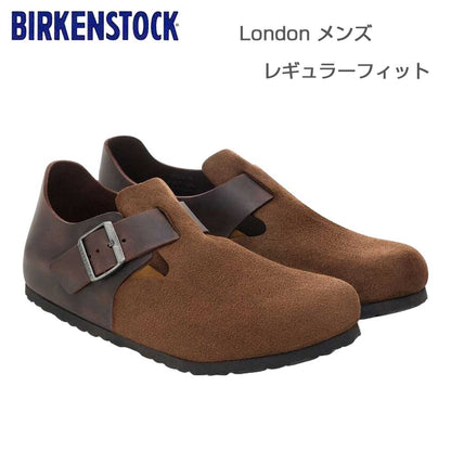 ビルケンシュトックBIRKENSTOCKLONDON（ロンドン）メンズレギュラーフィット1030157（ミックスドレザー／ダークティー）スリッポンコンフォートシューズ「靴」