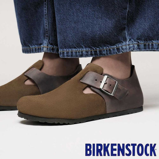 ビルケンシュトックBIRKENSTOCKLONDON（ロンドン）メンズレギュラーフィット1030157（ミックスドレザー／ダークティー）スリッポンコンフォートシューズ「靴」