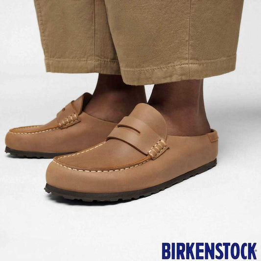 ビルケンシュトックBIRKENSTOCKNaplesWrapped（ネープルズラップ）幅広（レギュラーフィット）1030206（オイルドレザー／コニャック）メンズサボクロッグ快適サンダル「靴」