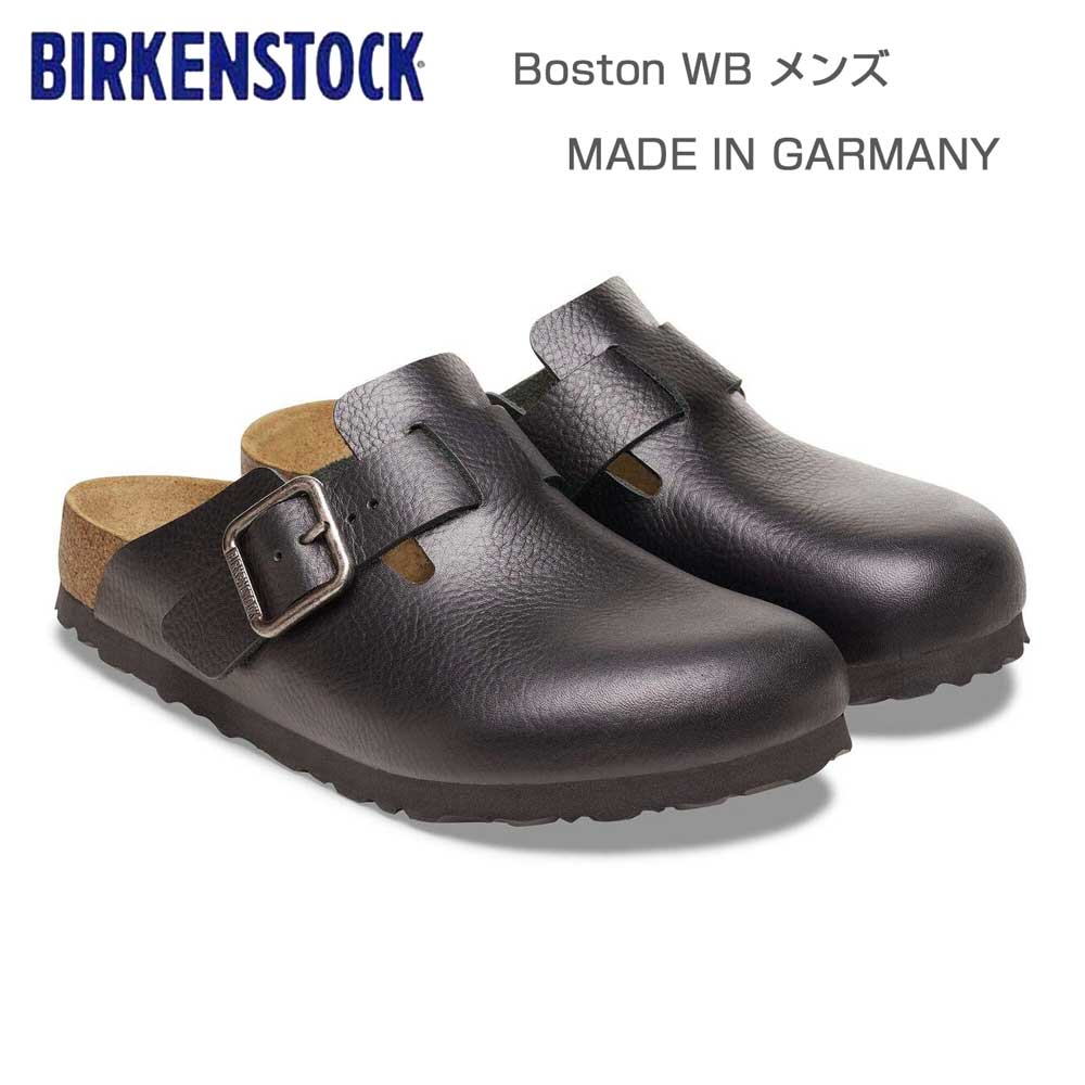 ビルケンシュトックBIRKENSTOCKBostonWB（ボストンワイヤーバックル）幅広（レギュラーフィット）1030691（ヴィンテージウッドブラック）メンズサンダルサボクロッグドイツ製快適サンダル「靴」