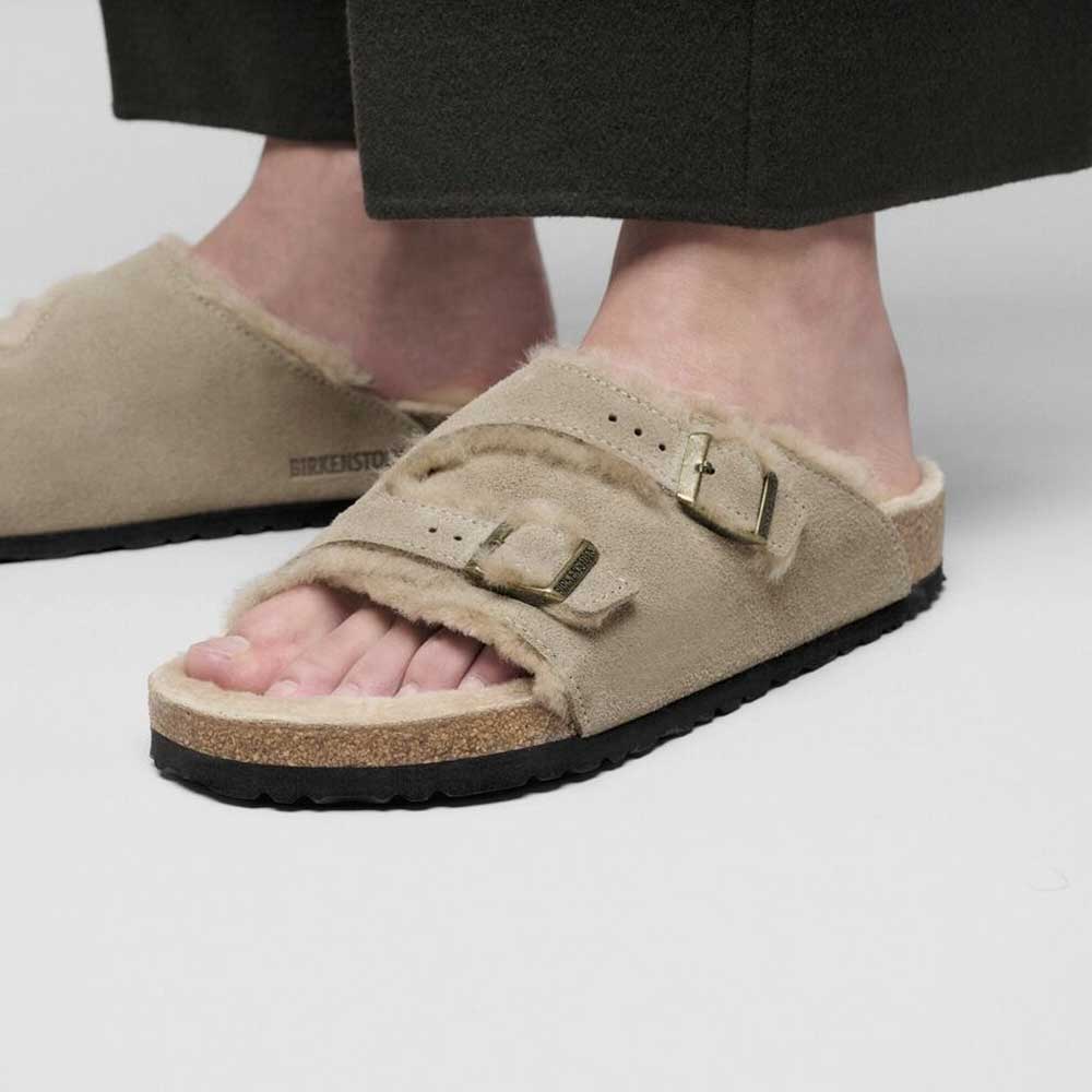 ビルケンシュトックBIRKENSTOCKZurichLammfell（チューリッヒシアリング）1030710トープ（スエードレザー／ボア）（レディースサンダルナローフィット）「正規輸入品」「靴」