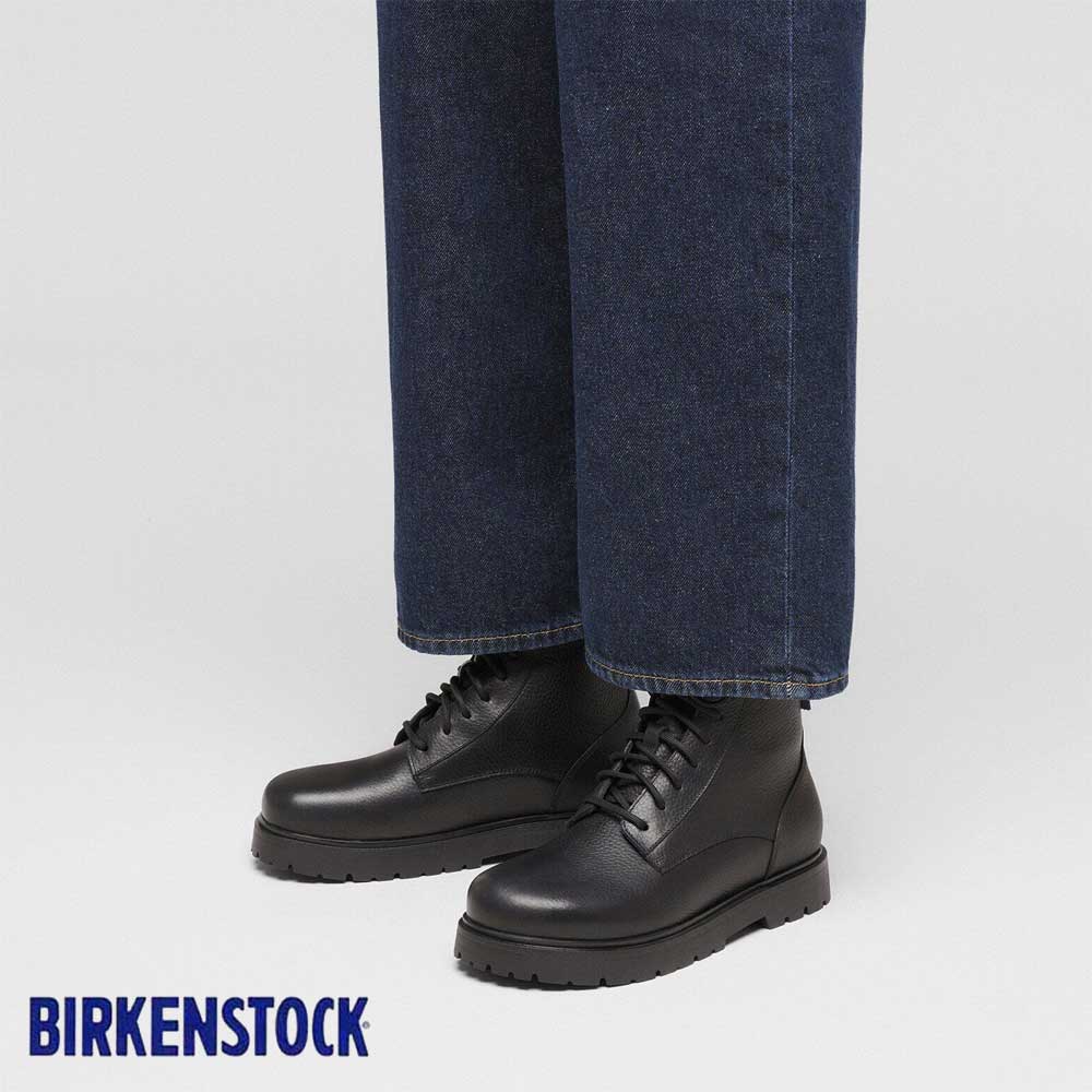 ビルケンシュトックBIRKENSTOCKHighwoodMidWaterproof（ハイウッドミッドウォータープルーフ）メンズ（幅広）1030942（ナチュラルレザー／ブラック）カジュアルビジネスコンフォートショートブーツ「靴」