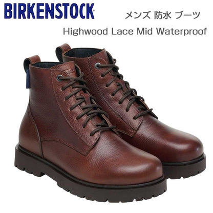 ビルケンシュトックBIRKENSTOCKHighwoodMidWaterproof（ハイウッドミッドウォータープルーフ）メンズ（幅広）1030961（ナチュラルレザー／チョコレート）カジュアルビジネスコンフォートショートブーツ「靴」