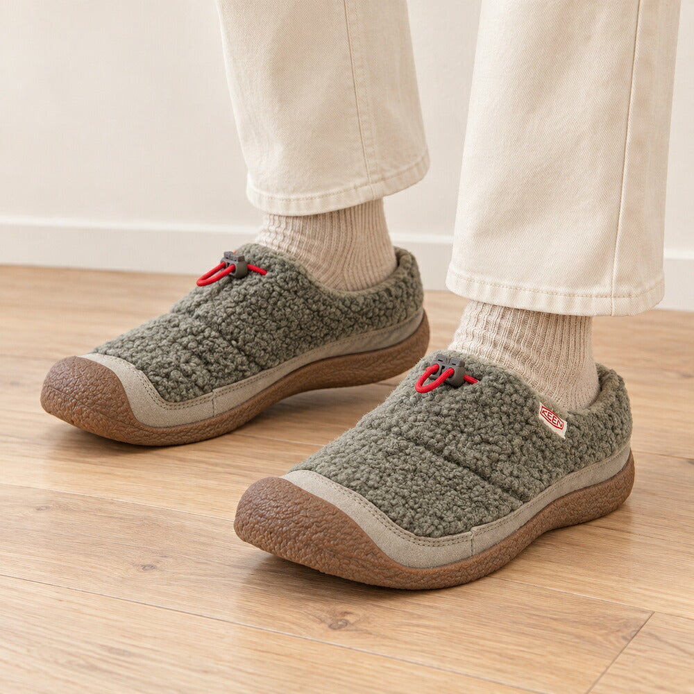 キーンKEENハウザースリースライド1031040Brindle/BrindleSherpaFleece（レディース）ソフトで温かみのあるリラックスクロッグ「靴」