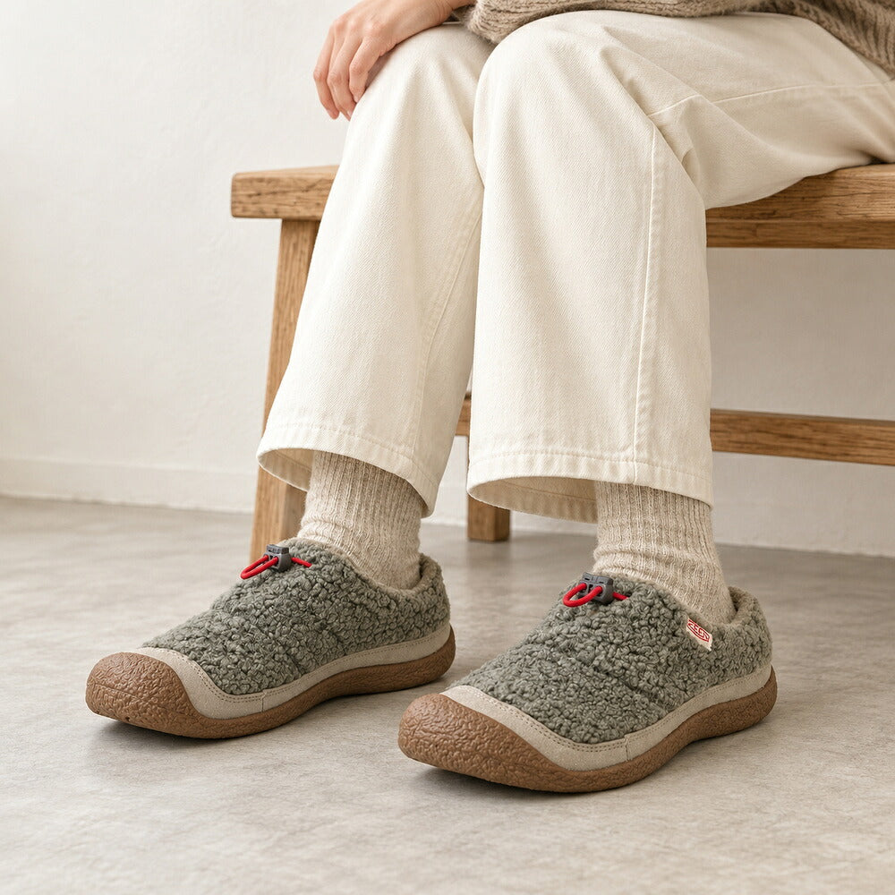 キーンKEENハウザースリースライド1031040Brindle/BrindleSherpaFleece（レディース）ソフトで温かみのあるリラックスクロッグ「靴」