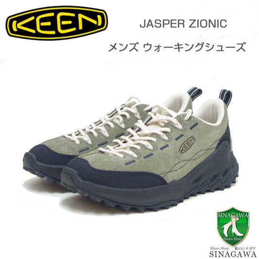 KEENキーンジャスパーザイオニックJASPERZIONIC1031089（メンズ）カラー：DarkOlive/Birchレザースニーカーウォーキング「靴」