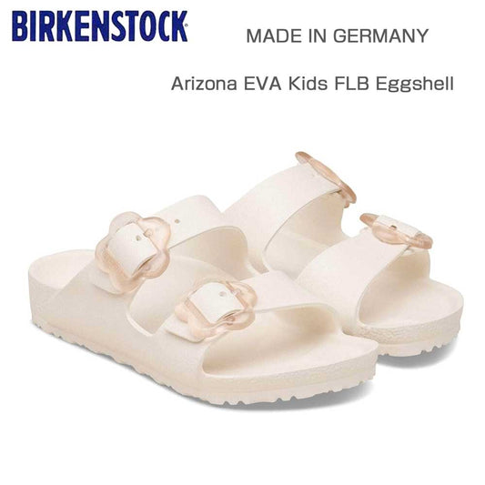 ビルケンシュトックBIRKENSTOCKArizonaFlowerEVAKidsアリゾナフラワーキッズサンダル1031291エッグシェルビーチサンダル