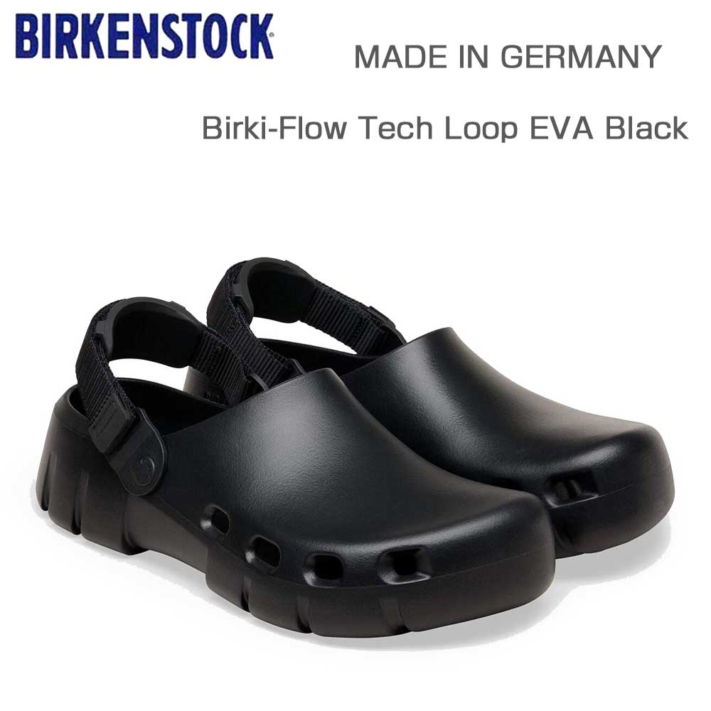 BIRKENSTOCKビルケンシュトックBirkiFlowTEX（ビルキフロー）ユニセックス1031365（ブラック）EVAクロッグサボ「靴」