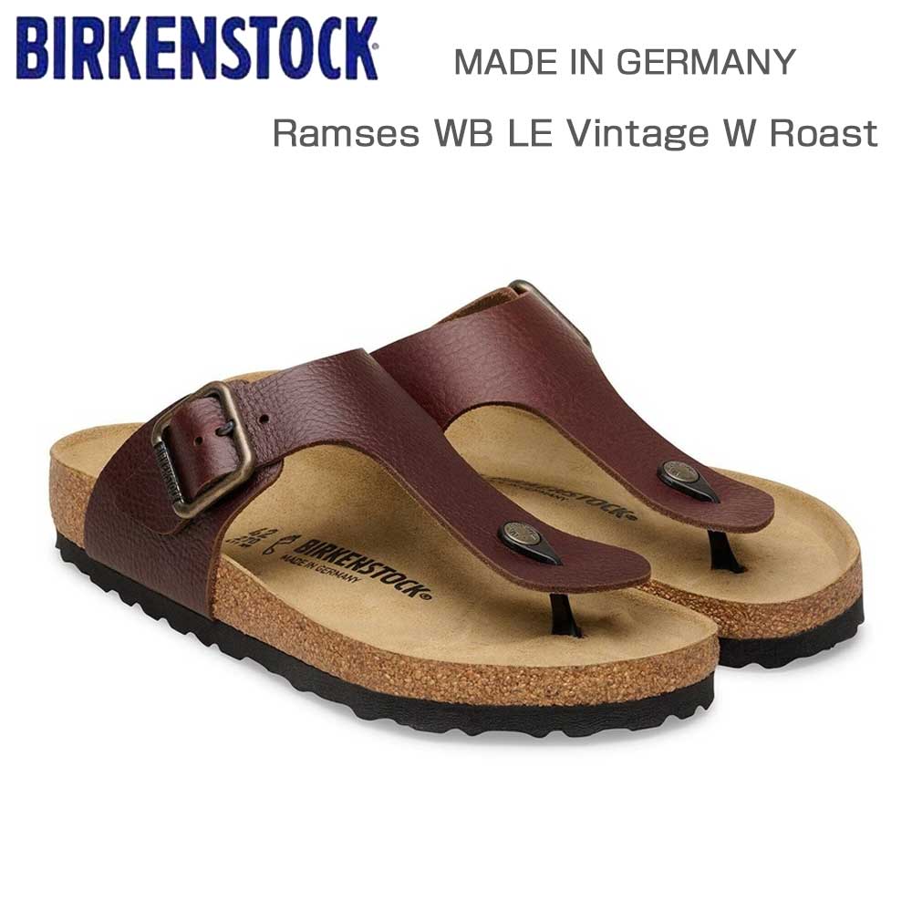 BIRKENSTOCKビルケンシュトックRAMSESWB（ラムゼスワイヤーバックル）1031400ヴィンテージウッドロースト（メンズ）ナチュラルレザー「正規品」「靴」