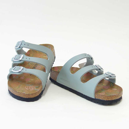 BIRKENSTOCKビルケンシュトックFLORIDA（フロリダ）ピュアセージ1031661（ナローフィット幅狭）フラワープリントインソールドイツ生まれの快適サンダル「靴」