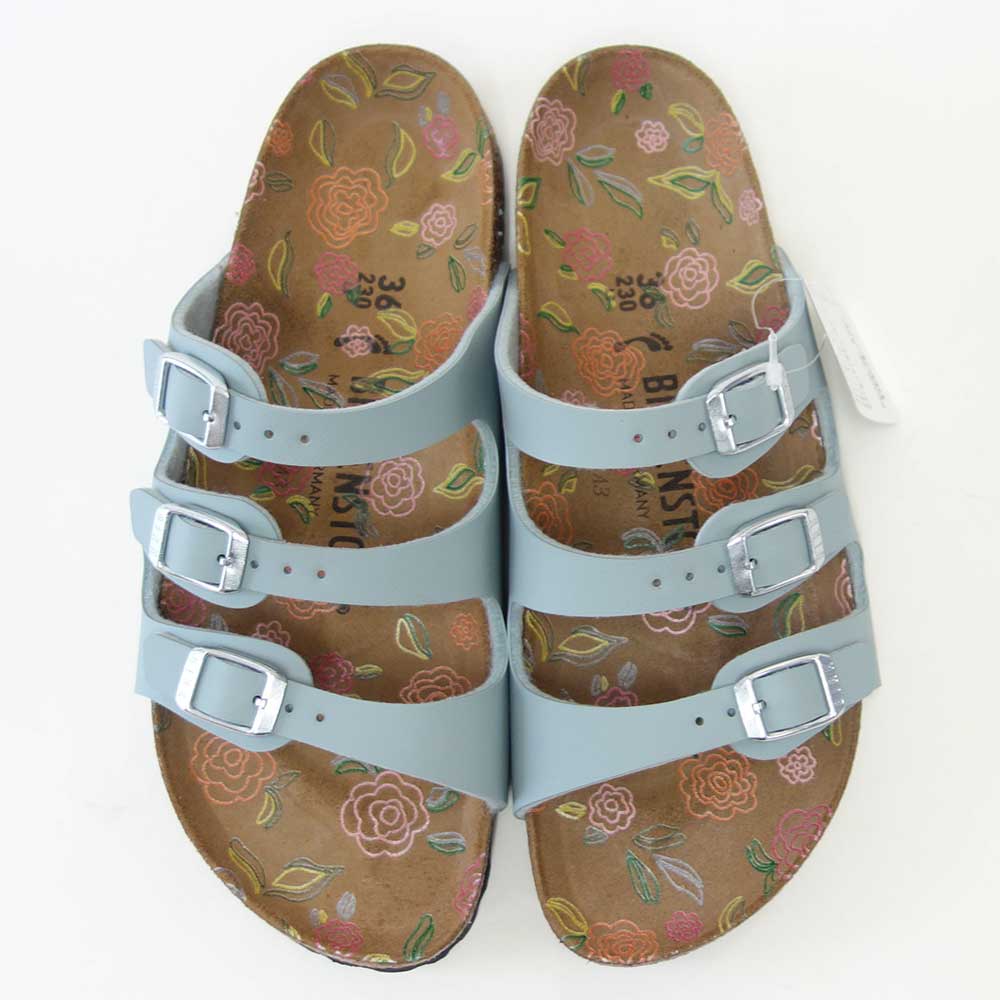 BIRKENSTOCKビルケンシュトックFLORIDA（フロリダ）ピュアセージ1031661（ナローフィット幅狭）フラワープリントインソールドイツ生まれの快適サンダル「靴」